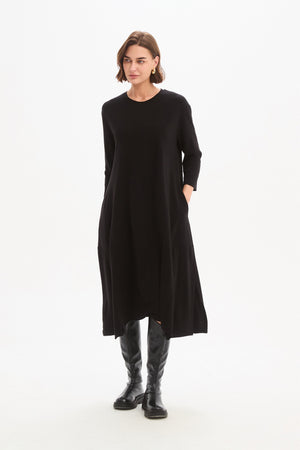 OVERLAY PANEL KNIT DRESS