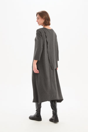 OVERLAY PANEL KNIT DRESS