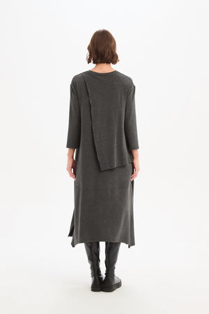 OVERLAY PANEL KNIT DRESS