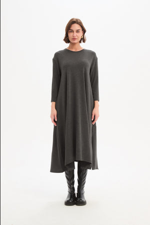 OVERLAY PANEL KNIT DRESS