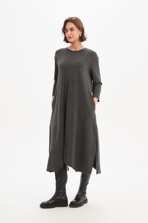 OVERLAY PANEL KNIT DRESS