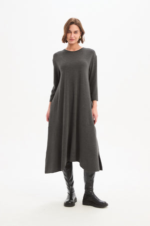 OVERLAY PANEL KNIT DRESS