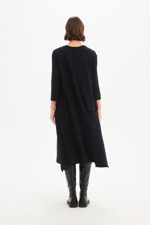 OVERLAY PANEL KNIT DRESS
