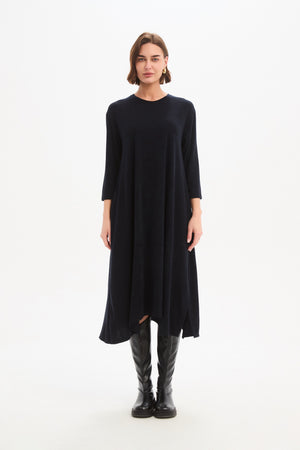 OVERLAY PANEL KNIT DRESS
