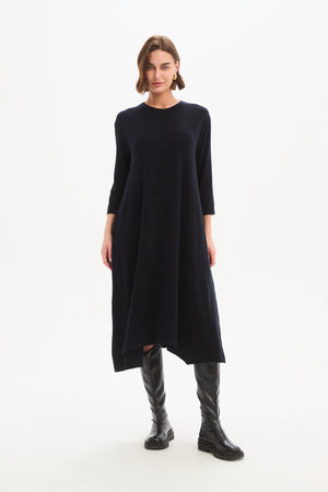 OVERLAY PANEL KNIT DRESS