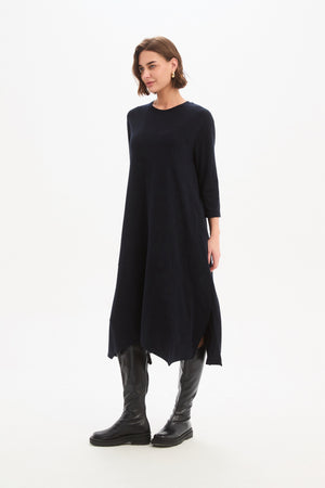 OVERLAY PANEL KNIT DRESS