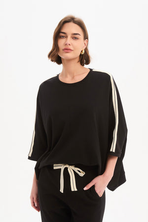 OVERSIZED 3/4 STRIPE SLEEVE TEE