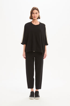 OVERSIZED 3/4 STRIPE SLEEVE TEE