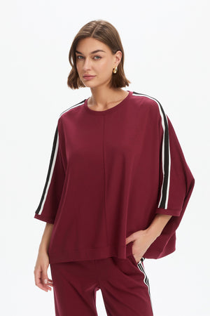 OVERSIZED 3/4 STRIPE SLEEVE TEE