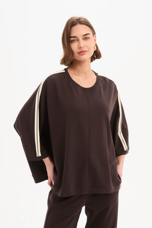 OVERSIZED 3/4 STRIPE SLEEVE TEE