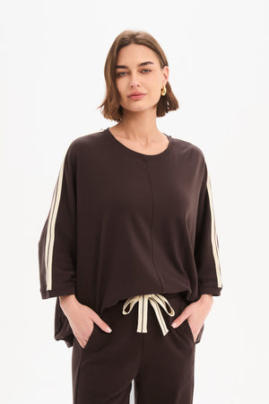 OVERSIZED 3/4 STRIPE SLEEVE TEE