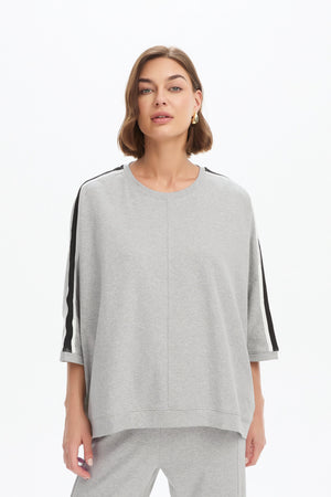 OVERSIZED 3/4 STRIPE SLEEVE TEE
