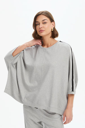 OVERSIZED 3/4 STRIPE SLEEVE TEE