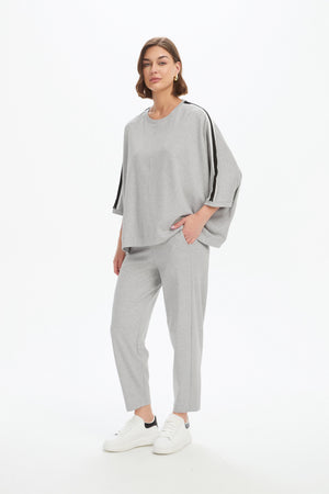 OVERSIZED 3/4 STRIPE SLEEVE TEE