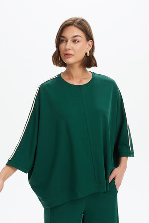 OVERSIZED 3/4 STRIPE SLEEVE TEE