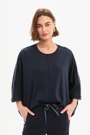 OVERSIZED 3/4 STRIPE SLEEVE TEE