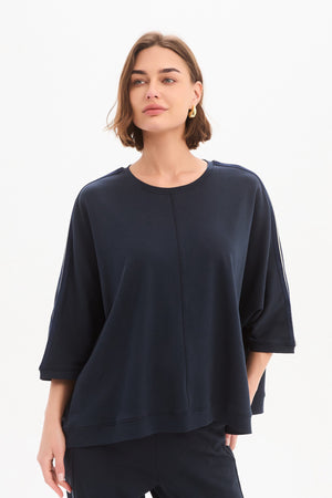 OVERSIZED 3/4 STRIPE SLEEVE TEE