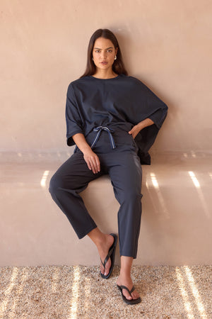 OVERSIZED 3/4 STRIPE SLEEVE TEE