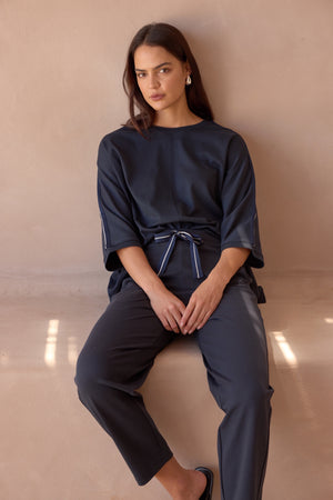 OVERSIZED 3/4 STRIPE SLEEVE TEE