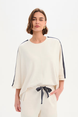 OVERSIZED 3/4 STRIPE SLEEVE TEE