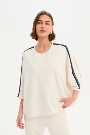 OVERSIZED 3/4 STRIPE SLEEVE TEE