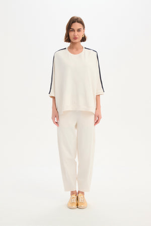 OVERSIZED 3/4 STRIPE SLEEVE TEE