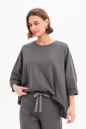 OVERSIZED 3/4 STRIPE SLEEVE TEE