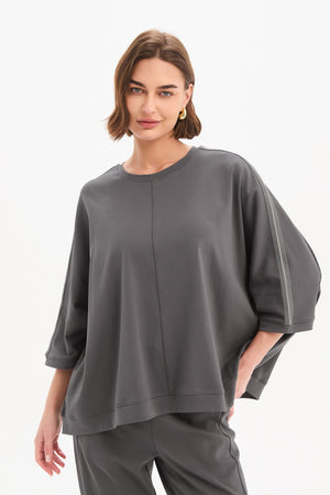 OVERSIZED 3/4 STRIPE SLEEVE TEE