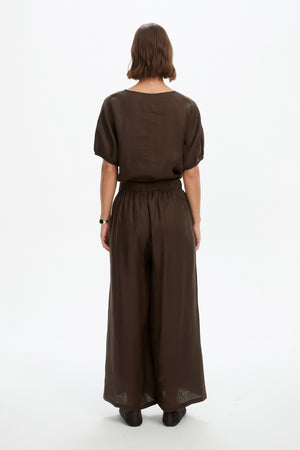 PLEAT FRONT PALAZZO PANT