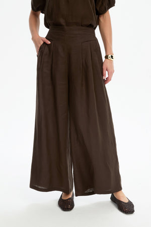 PLEAT FRONT PALAZZO PANT