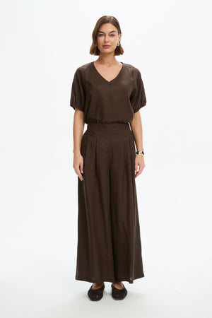 PLEAT FRONT PALAZZO PANT