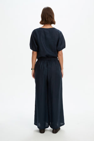 PLEAT FRONT PALAZZO PANT
