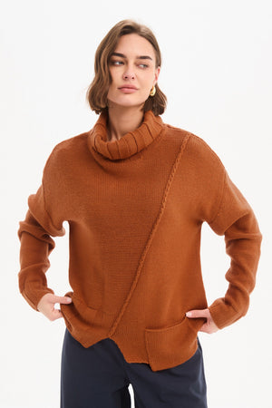 RAW SEAM DROP POCKET KNIT