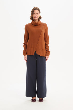 RAW SEAM DROP POCKET KNIT