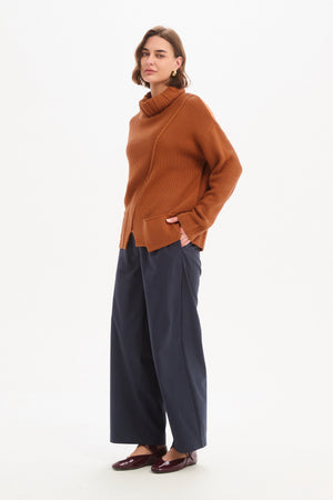 RAW SEAM DROP POCKET KNIT