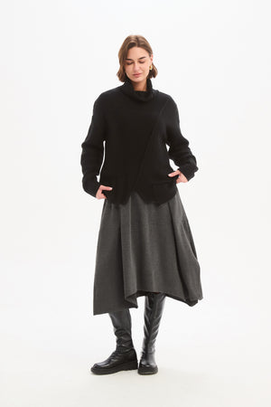 RAW SEAM DROP POCKET KNIT