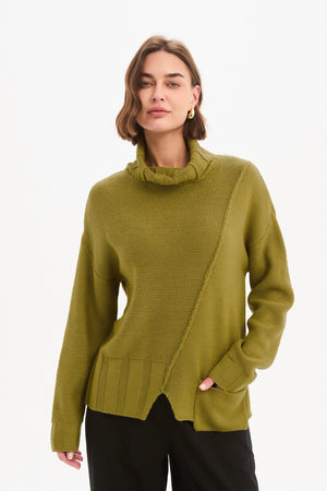 RAW SEAM DROP POCKET KNIT