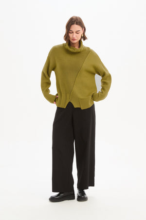 RAW SEAM DROP POCKET KNIT