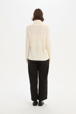 RAW SEAM DROP POCKET KNIT