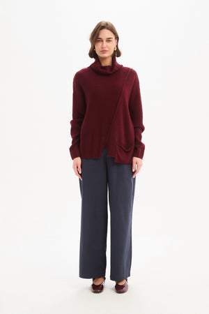 RAW SEAM DROP POCKET KNIT