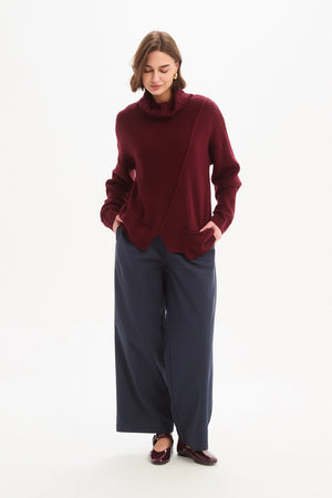 RAW SEAM DROP POCKET KNIT