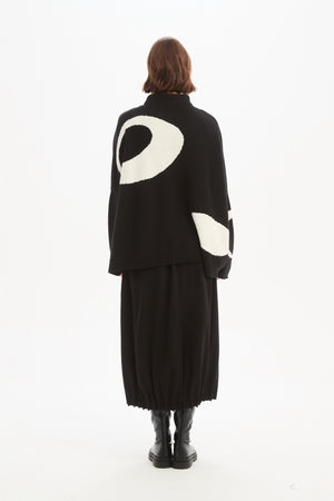 RETRO CIRCLE PRINT KNIT