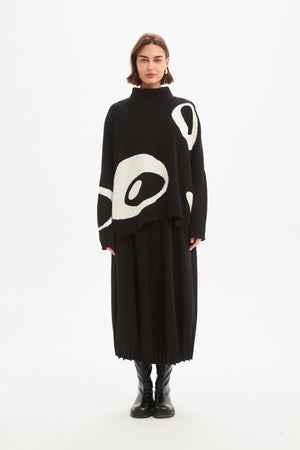 RETRO CIRCLE PRINT KNIT