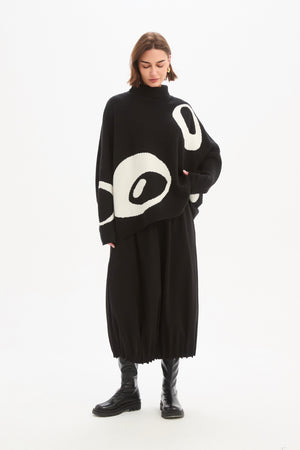 RETRO CIRCLE PRINT KNIT