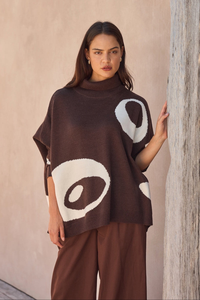 RETRO CIRCLE PRINT KNIT