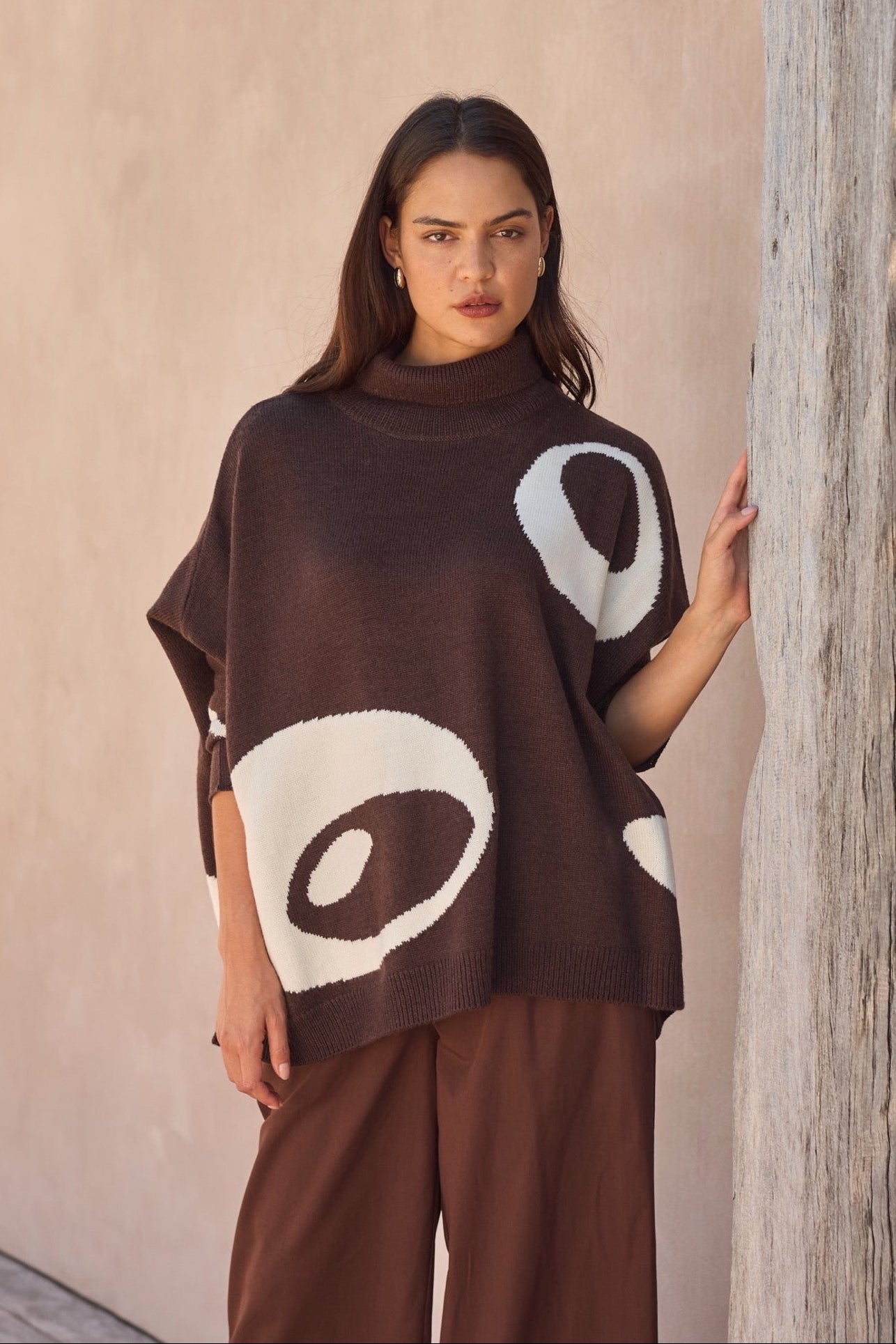 RETRO CIRCLE PRINT KNIT