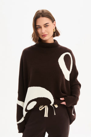 RETRO CIRCLE PRINT KNIT