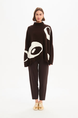 RETRO CIRCLE PRINT KNIT