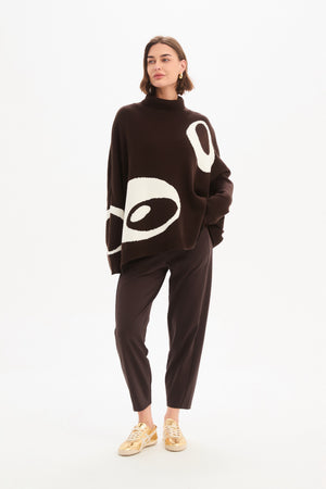 RETRO CIRCLE PRINT KNIT