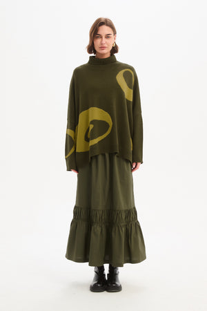 RETRO CIRCLE PRINT KNIT